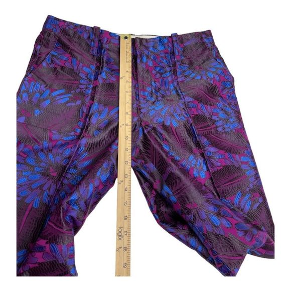 J Crew Garden Pant Midnight Floral Jacquard Pattern NWT Ankle Length Size 10 - Picture 12 of 14